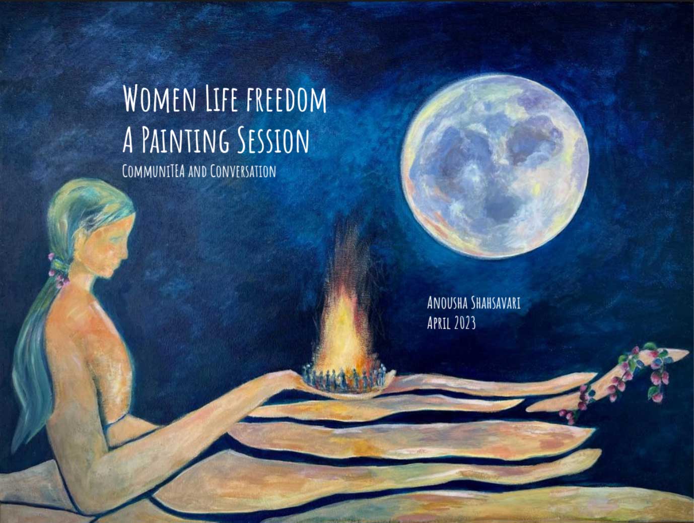 Women, life, freedom a painting session
