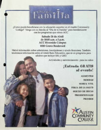 An image of the 2007 Dia de la Familia flyer in Spanish.