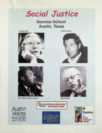 An image of the Social Justice Summer School promotional material cover page.