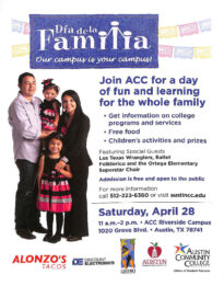 An image of the 2018 Dia de la Familia promotional flyer in English.