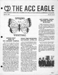 The front page of The ACC Eagle student publication from April 21, 1978.