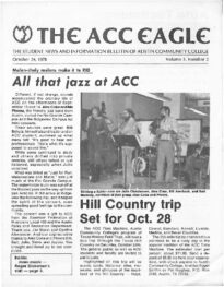 The front page of The ACC Eagle student publication from October 24, 1978.