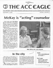 The front page of The ACC Eagle student publication from November 21, 1978.