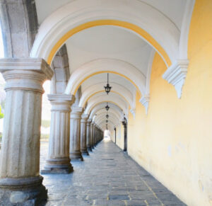 walkway with arches